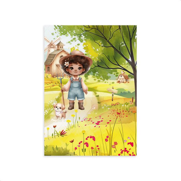 Capa Painel Retangular Sublimado Tema Fazendinha Rosinha 4598