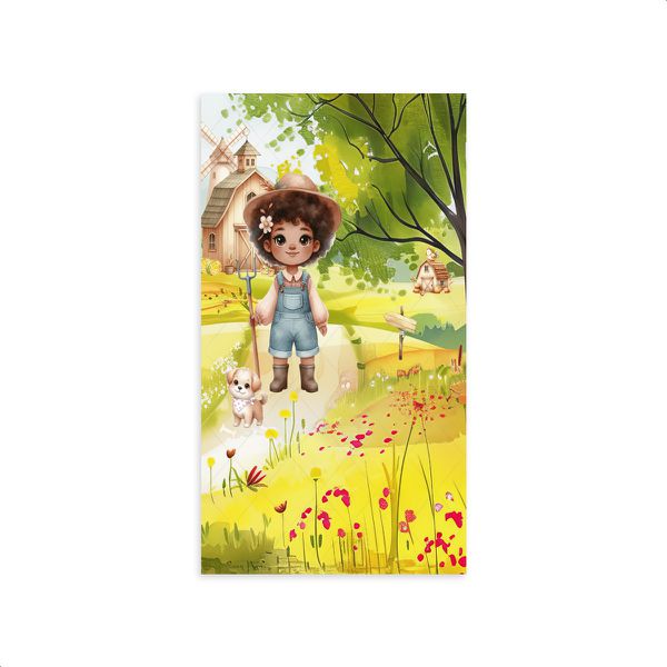 Capa Painel Retangular Sublimado Tema Fazendinha Rosinha 4598