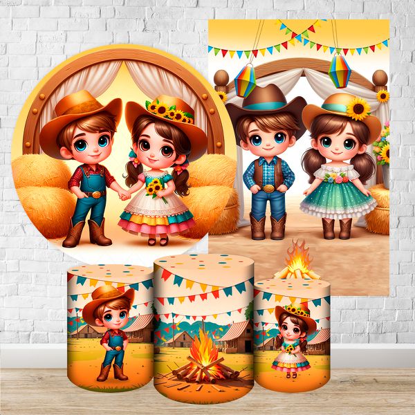 Kit 5 Capas Tema Festa Junina 2196 