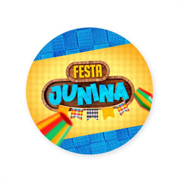 Capa Painel Redondo Sublimados Tema Festa junina 2664