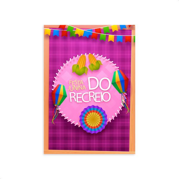 Capa Painel Retangular Sublimado Tema Festa Junina 2664