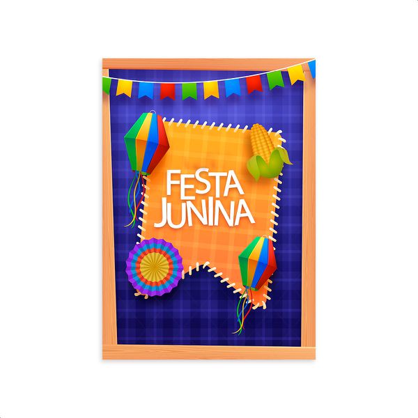 Capa Painel Retangular Sublimado Tema Festa Junina 2661