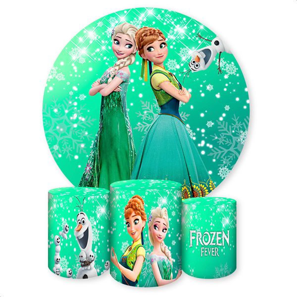 Capa Painel + Trio Capas Cilindros Sublimados Tema Frozen 237