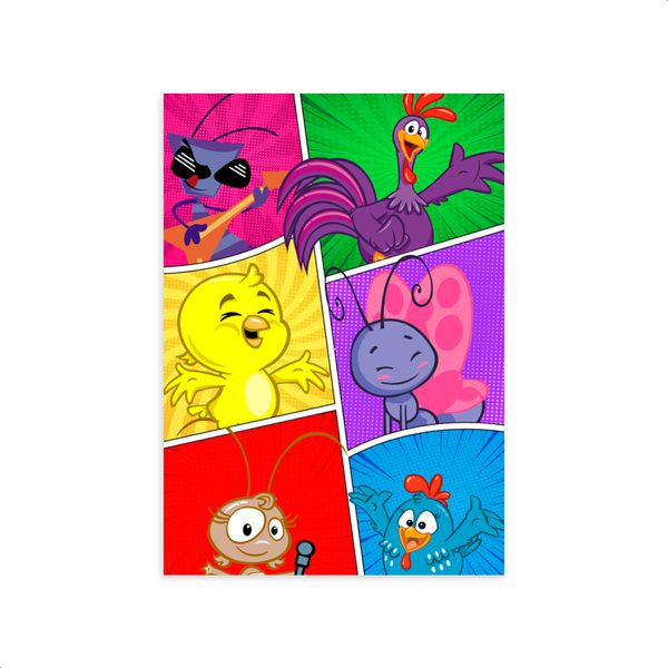 Capa Painel Retangular Sublimado Tema Galinha Pintadinha 2551