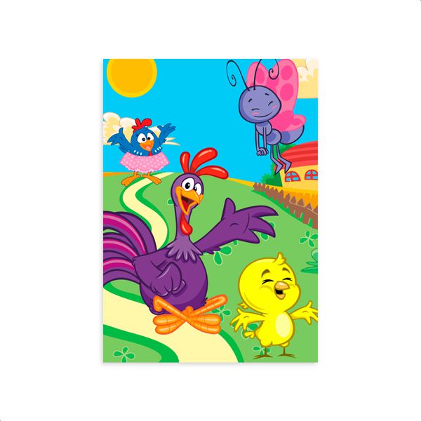 Capa Painel Retangular Sublimado Tema Galinha Pintadinha 2552