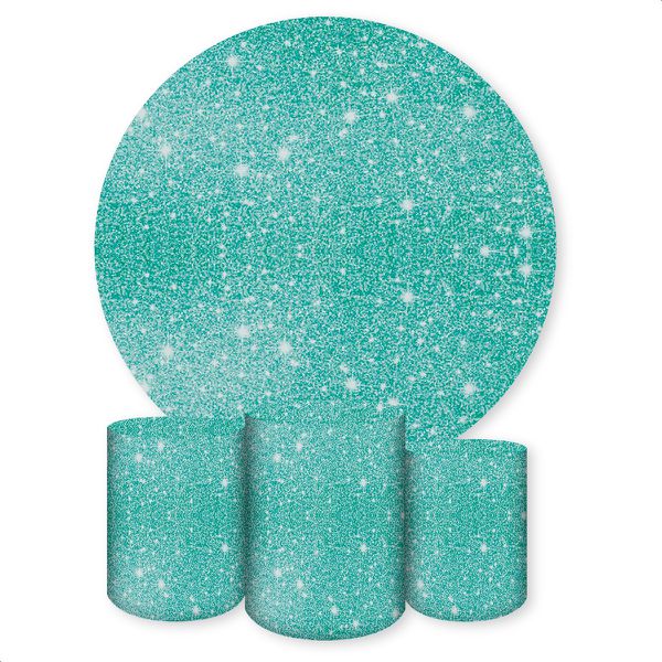 Capa Painel + Trio Capas Cilindros Sublimados Tema Glitter 416