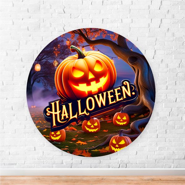 Capa Painel Redondo Sublimados Tema Halloween 2245