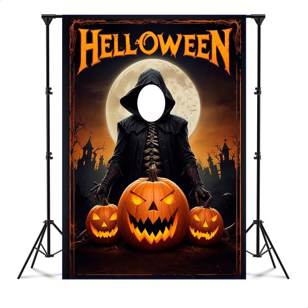 Capa Painel Interativo Para Fotos Vazado Tema Halloween 2246
