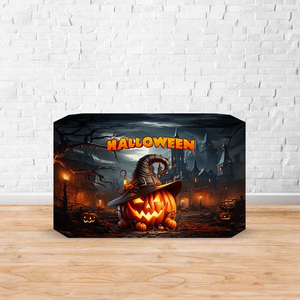 Capa Decorativa para 2 Mesas Quadrada Sublimada Tema Halloween 2246