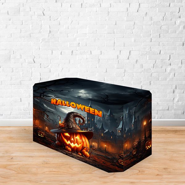 Capa Decorativa para 2 Mesas Quadrada Sublimada Tema Halloween 2246