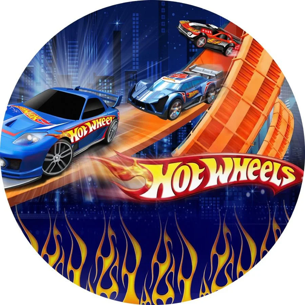 Capa Painel Redondo Sublimados Tema Hotwheels 980