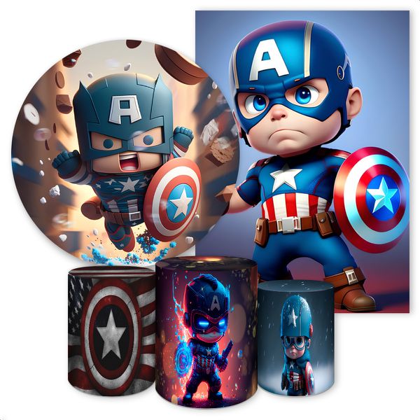KIT 5 CAPAS CAPITÃO AMERICA - 4008