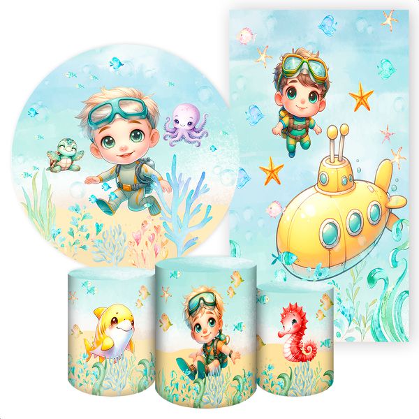 KIT 5 CAPAS FUNDO DO MAR - 2233