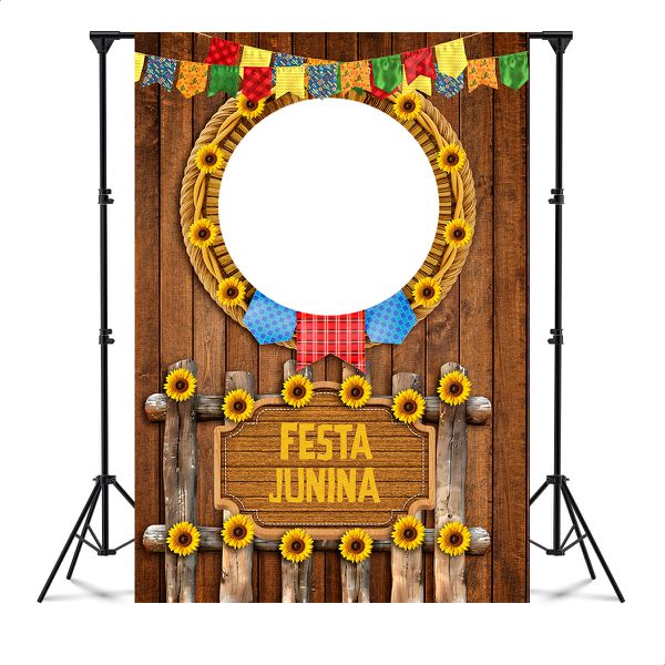 Capa Painel Interativo Para Fotos Vazado Tema Festa Junina 75