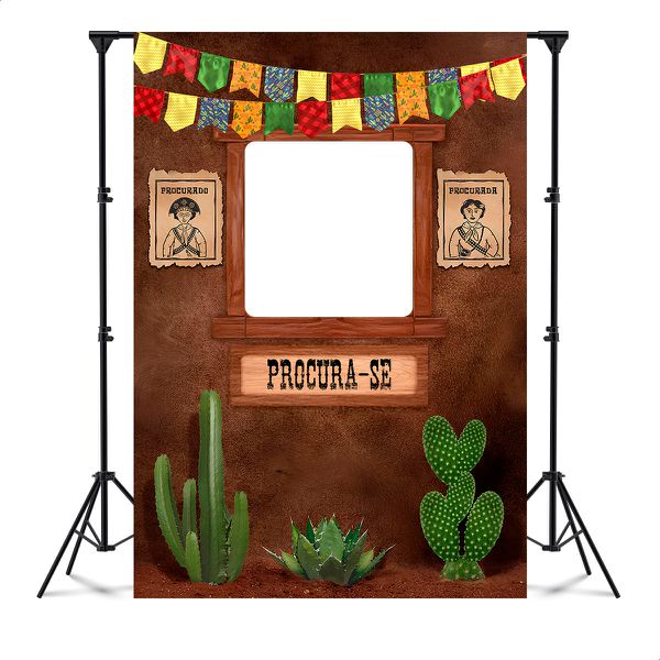 Capa Painel Interativo Para Fotos Vazado Tema Festa Junina 80