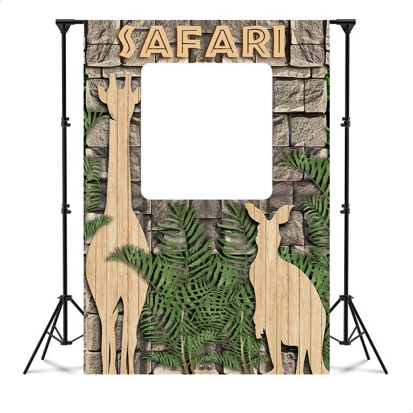 Capa Painel Interativo Para Fotos Vazado Tema Safari 88