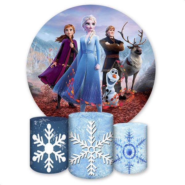 Capa Painel + Trio Capas Cilindros Sublimados Tema Frozen 232