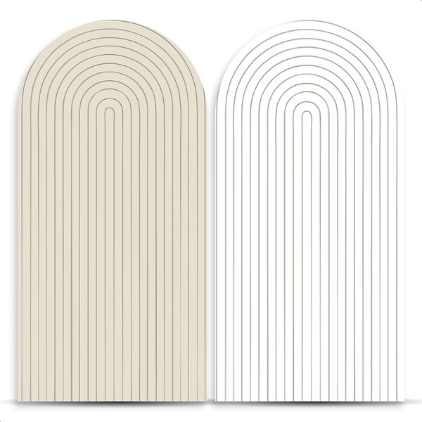 Capa Painel Romano Sublimado Tema Ripado Branco/Bege 4141
