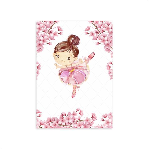 Capa Painel Retangular Sublimado Tema Bailarina 781