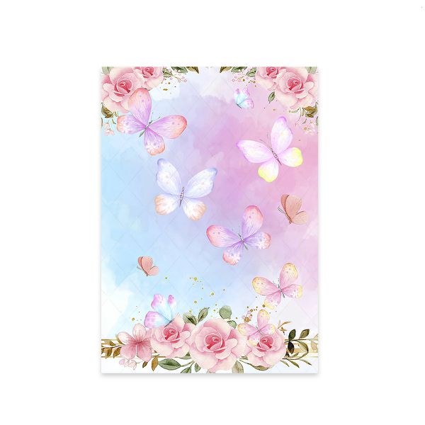 Capa Painel Retangular Sublimado Tema Borboletas 50