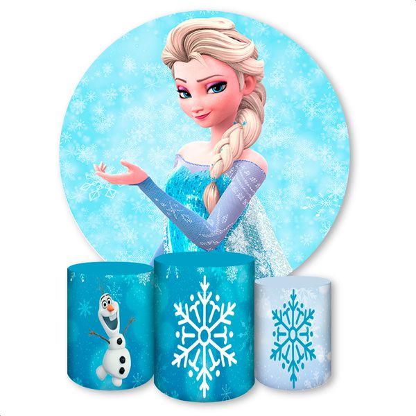 Capa Painel + Trio Capas Cilindros Sublimados Tema Frozen 233