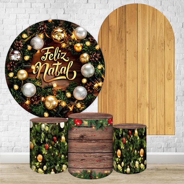 Kit 5 peças Capa Romano Veste Fácil+ Capa Redonda+ Trio Capas Cilindro Sublimados Tema Natal 4000