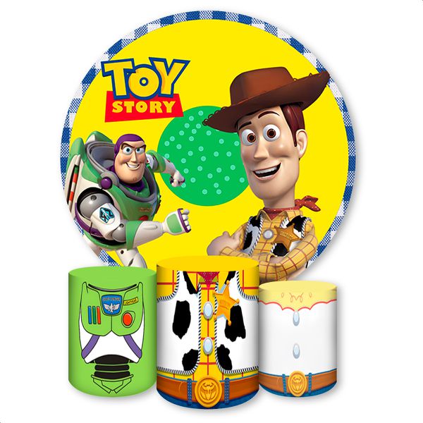 Capa Painel + Trio Capas Cilindros Sublimados Tema Toy Story 833