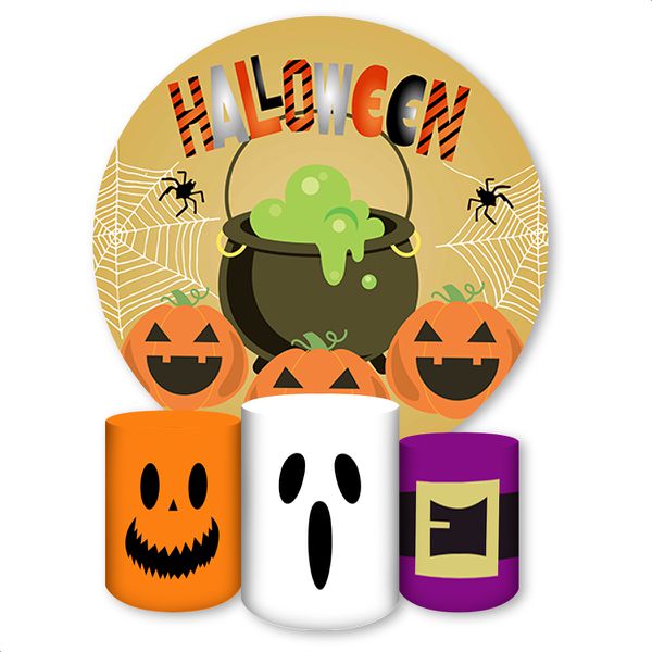 Capa Painel + Trio Capas Cilindros Sublimados Tema Halloween 1065