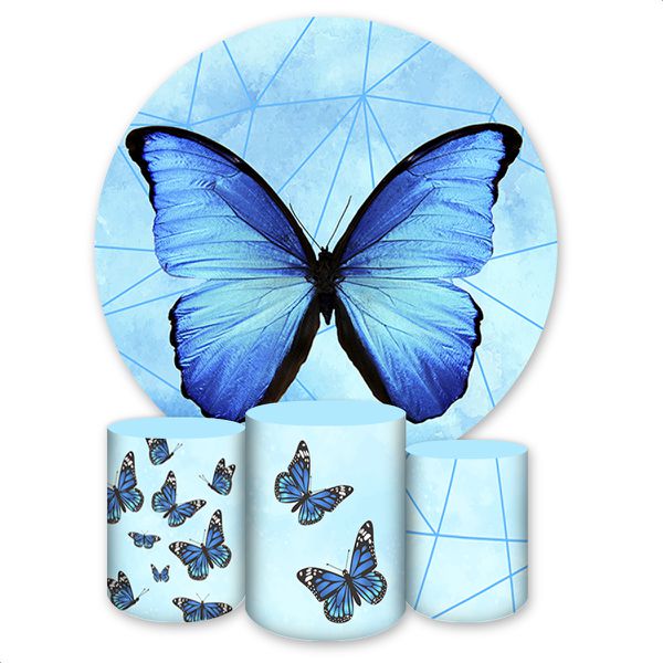 Capa Painel + Trio Capas Cilindros Sublimados Tema Borboleta 365