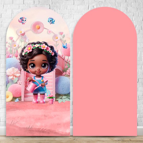 Capa Painel Romano Sublimado Tema Jardim Cute Rosinha 2217
