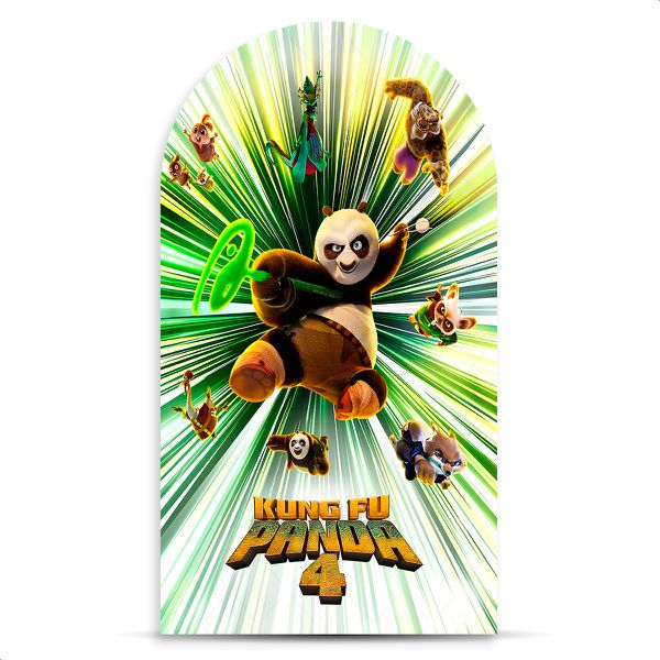 Capa Painel Romano Sublimado Tema Kung Fu Panda 