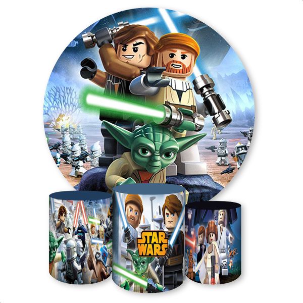 Capa Painel + Trio Capas Cilindros Sublimados Tema Lego 961
