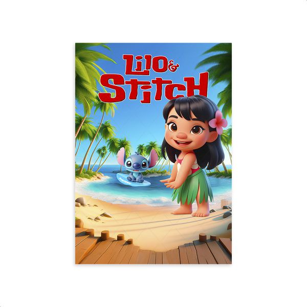 Capa Painel Retangular Sublimado Tema lilo stitch 5094