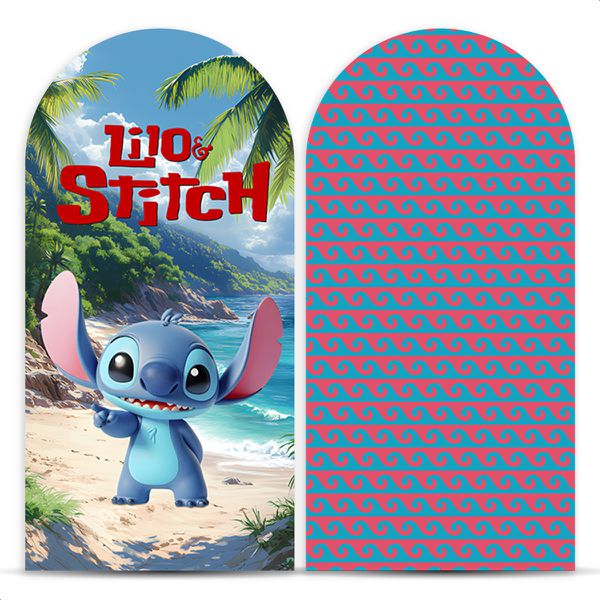 Capa Painel Romano Sublimado Tema Lilo Stitch 5095