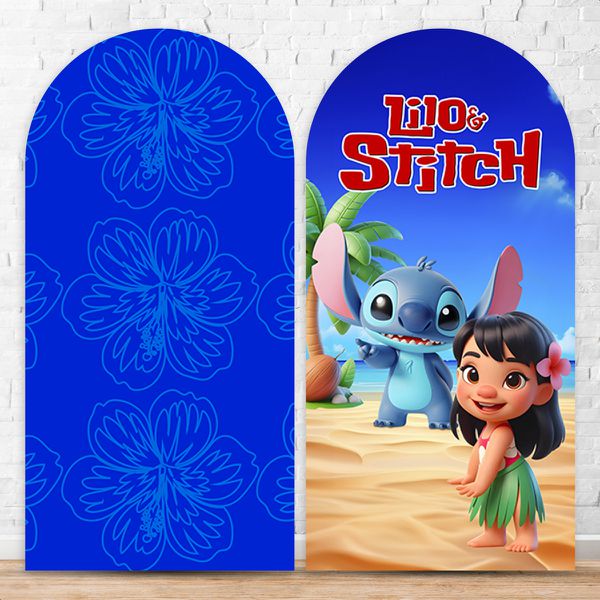 Capa Painel Romano Sublimado Tema Lilo Stitch 5096