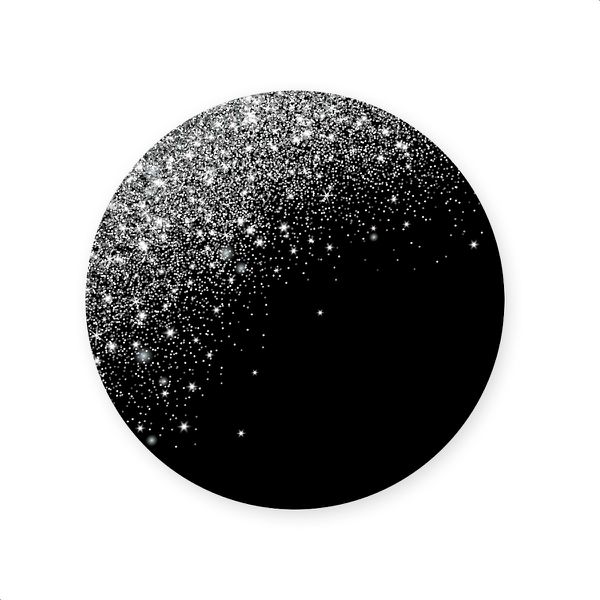 Capa Painel Redondo Sublimados Tema Glitter Preto 1125