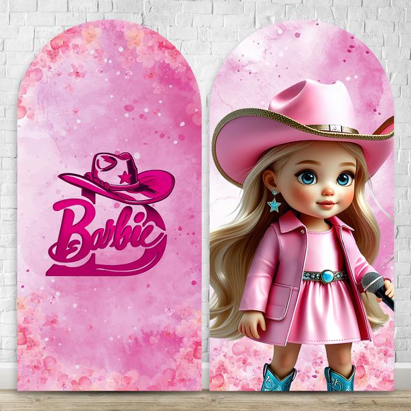 Capa Painel Romano Sublimado Tema Barbie Boiadeira 4635