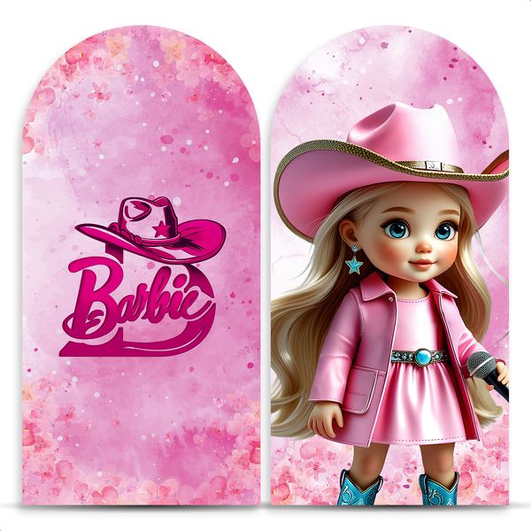 Capa Painel Romano Sublimado Tema Barbie Boiadeira 4635