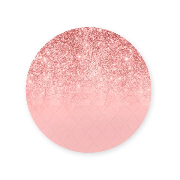 Capa Painel Redondo Sublimados Tema Glitter Rosa 17