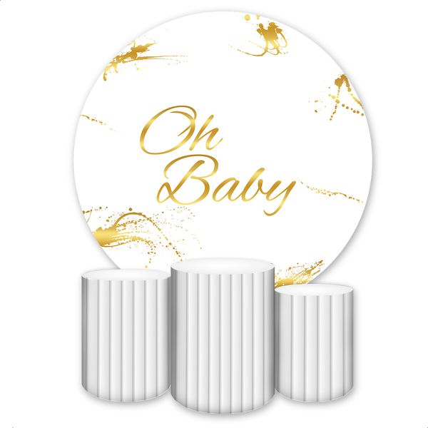Capa Painel + Trio Capas Cilindros Sublimados Tema Oh Baby 1887