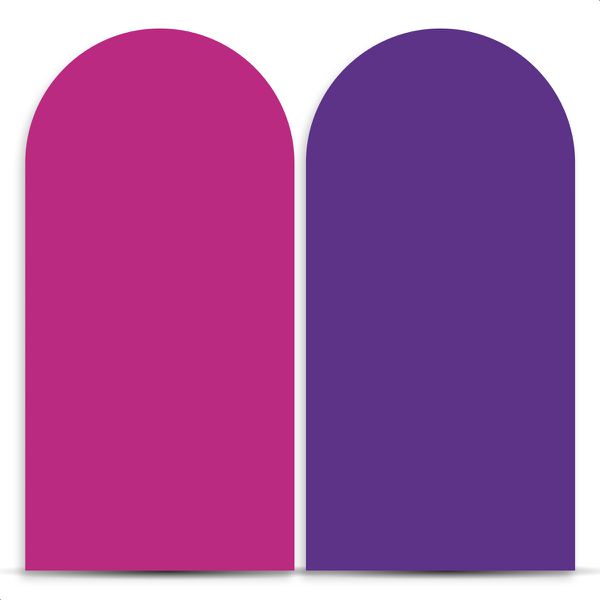 Capa Painel Romano Sublimado Tema Liso Roxo e Rosa 269
