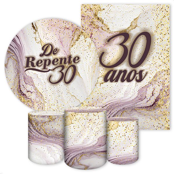 Kit 5 Peças Capa Redonda + Capa Retangular + Trio Capas Cilindros Sublimados Tema De Repente 4099