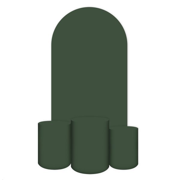 Capa Painel Romano Veste fácil + 3 Capas Cilindros Tema Liso Verde 4104
