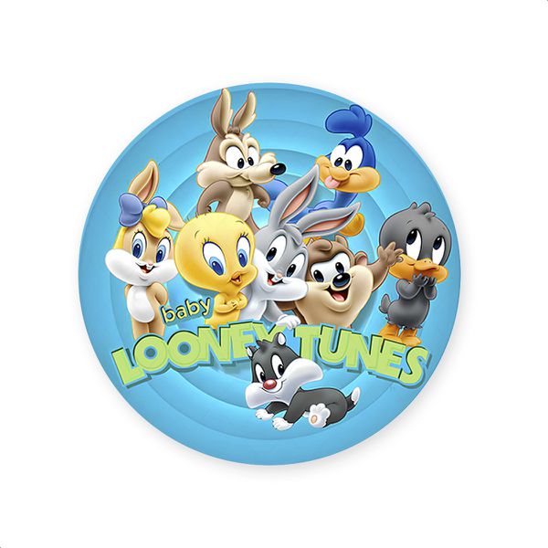 Capa Painel Redondo Tema Baby Looney Tunes 4134