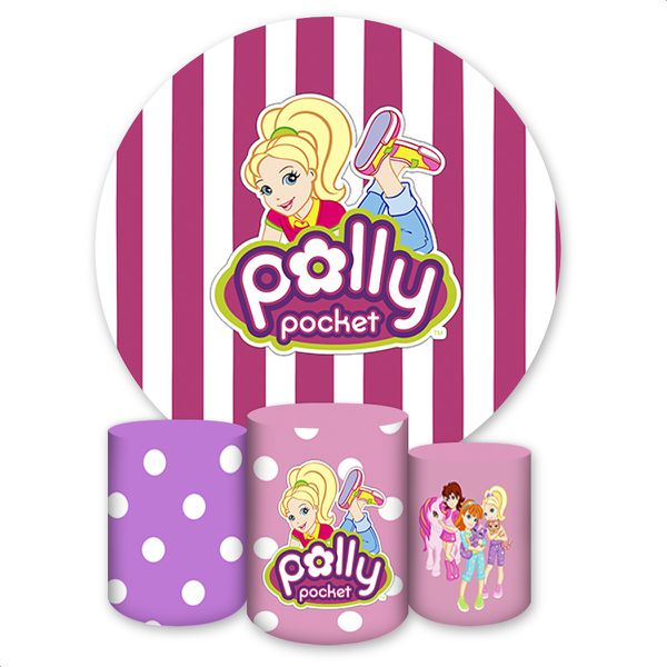 Capa Painel + Trio Capas Cilindros Sublimados Polly Pocket 4142