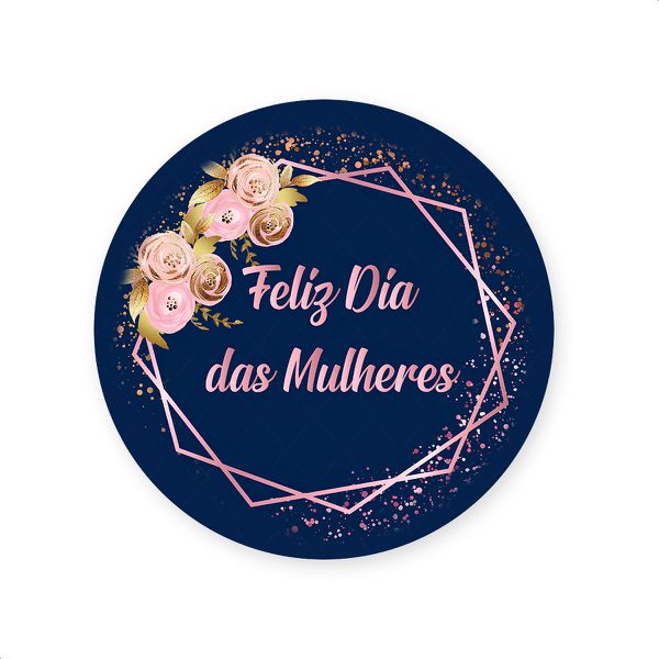 Capa Painel Redondo Sublimados Tema Dia das Mulheres 4153
