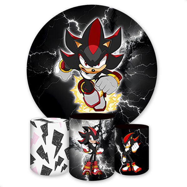 Capa Painel + Trio Capas Cilindros Sublimados Tema Sonic 4201
