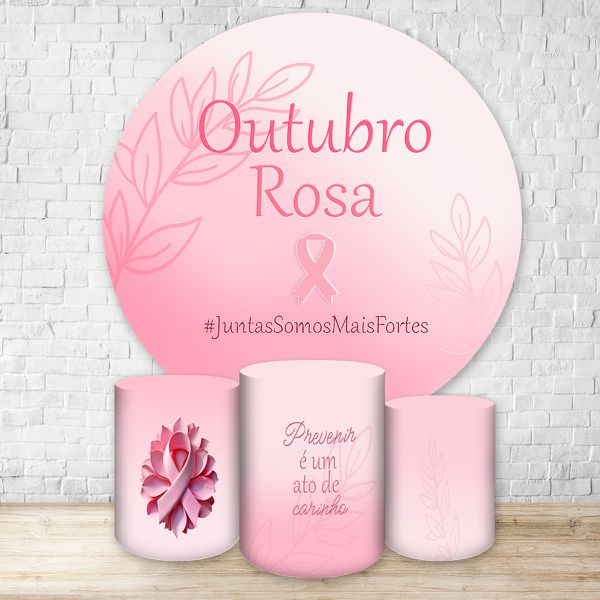 Kit 4 peças Tema Outubro Rosa 4241