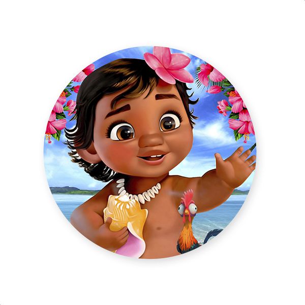 Capa Painel Redondo Sublimados Tema Moana 4267