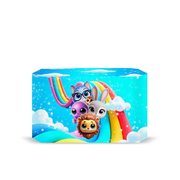 Capa Decorativa para 2 Mesas Quadrada Sublimada Tema Bolofofo 4608